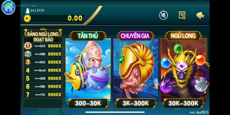 Các phòng game trong bắn cá ngũ long By88